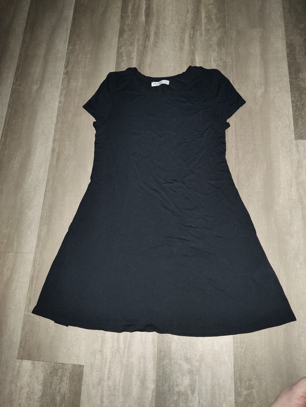 Arizona Jean Co. Women's Medium Black Short Sleeve Swing Dress with Pocket